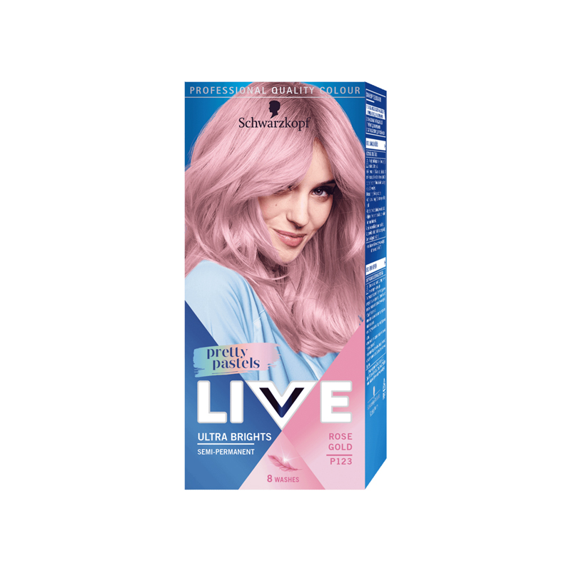 Schwarzkopf Live Ultra Brights Pretty Pastels Hair Dye Rose Gold P