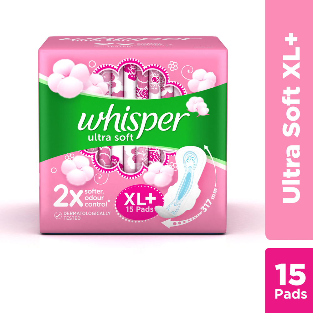 Whisper Ultra Softs Air Fresh Sanitary Pads For Women Xl Napkins