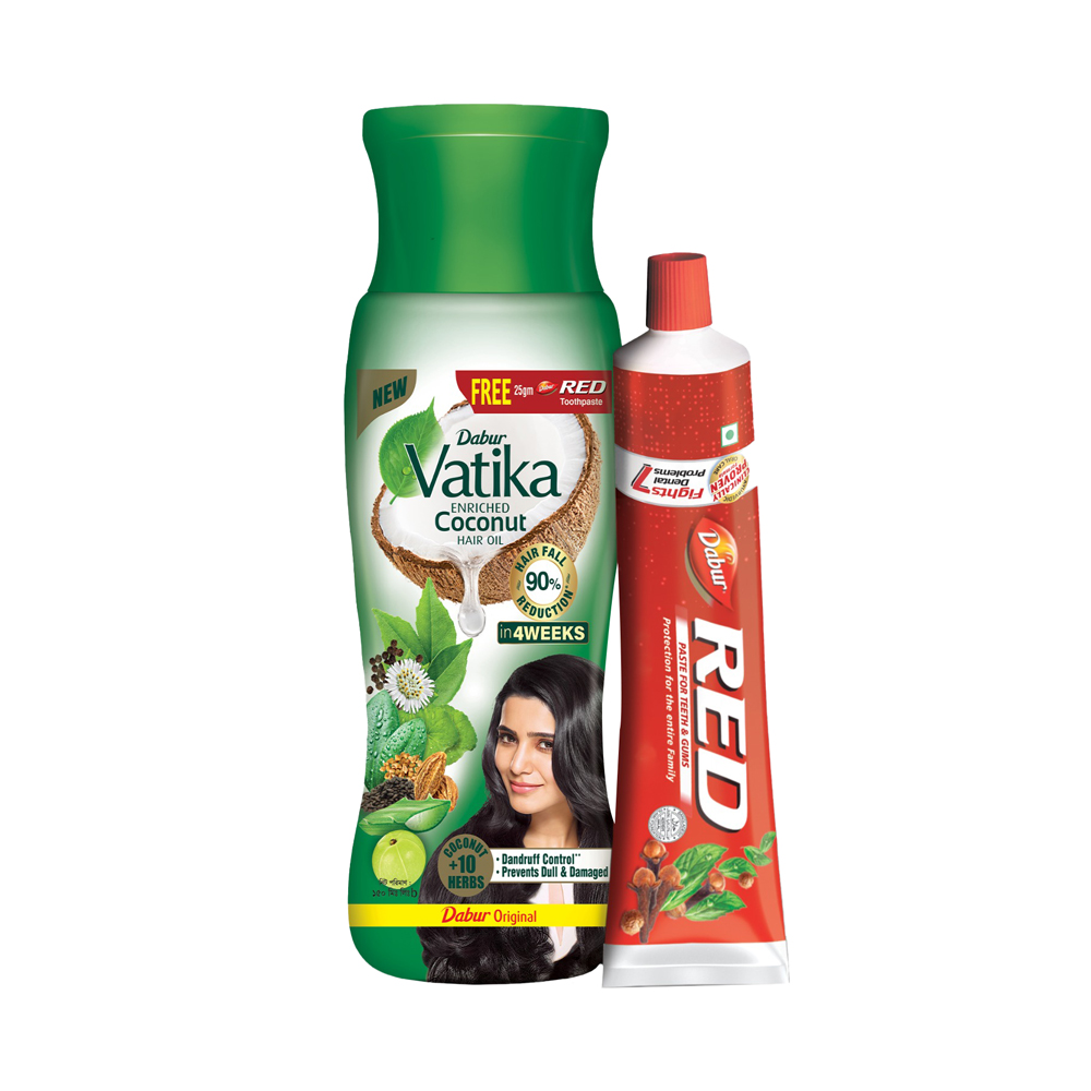 Buy Dabur Vatika Enriched Coconut Hair Oil Ml And Get Free Dabur Red