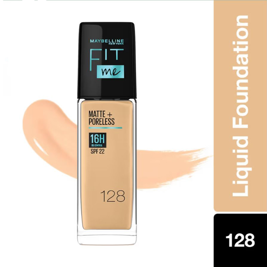 Maybelline Fit Me Matte + Poreless Foundation- Warm Nude 128