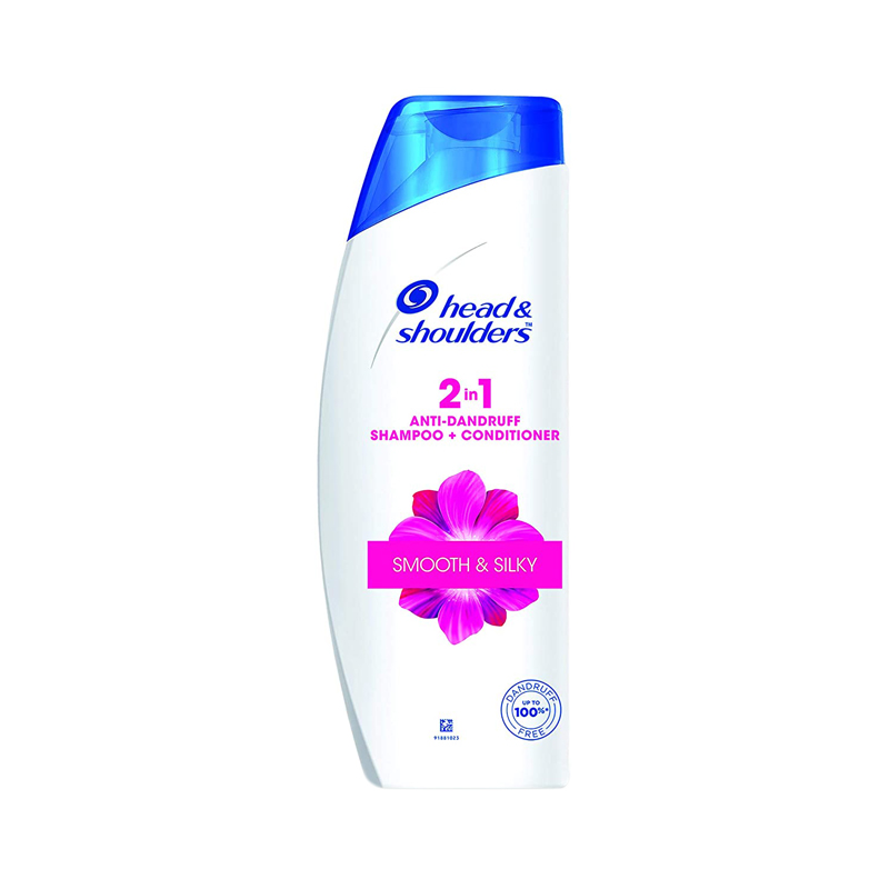 Head & Shoulders 2-in-1 Smooth and Silky Anti Dandruff Shampoo + Conditioner for Women & Men