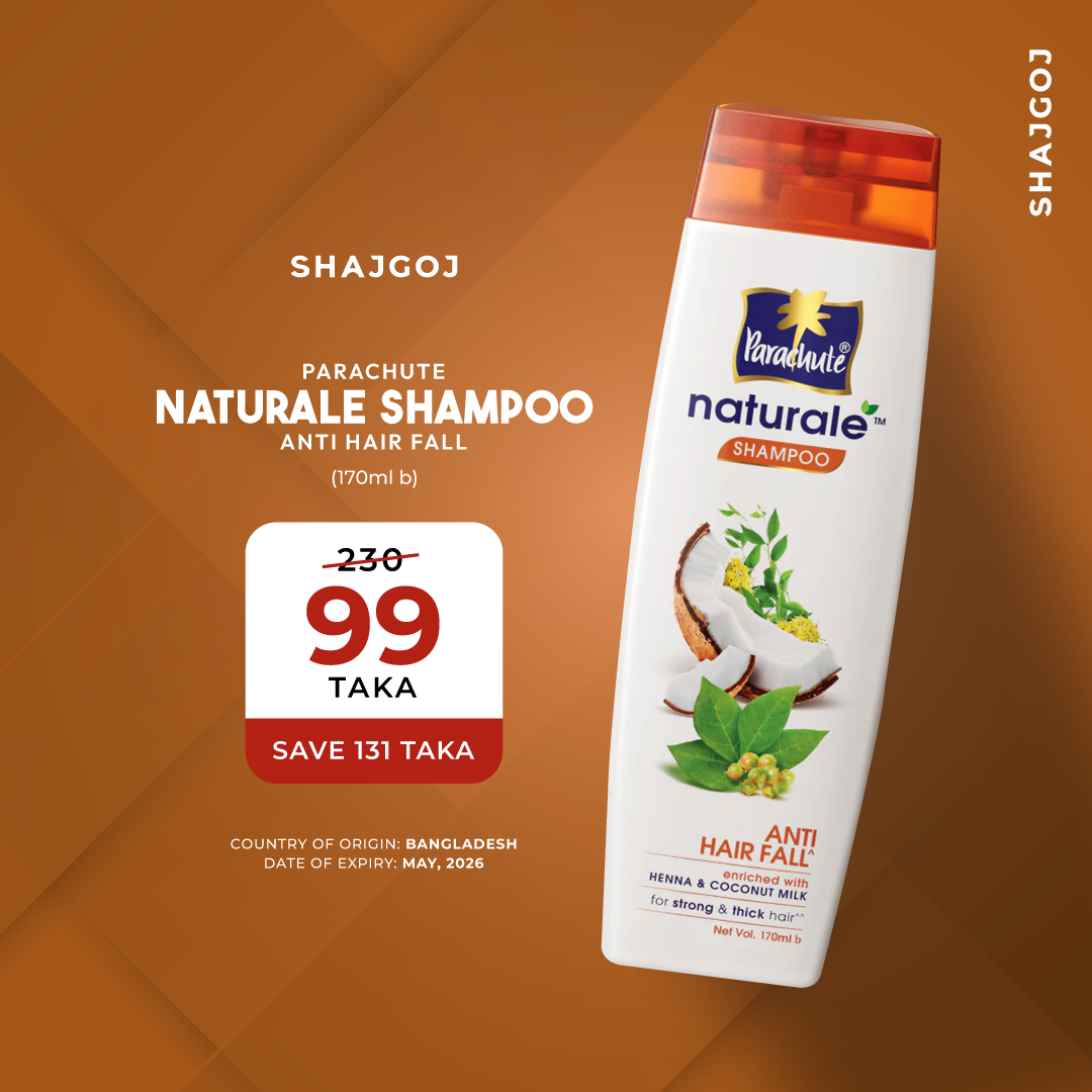 Parachute Naturale Anti Hair Fall Shampoo with Henna & Coconut Milk ...