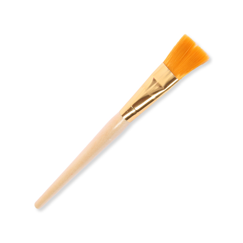 Lady Butterfly face mask applying bamboo brush - gold bristle