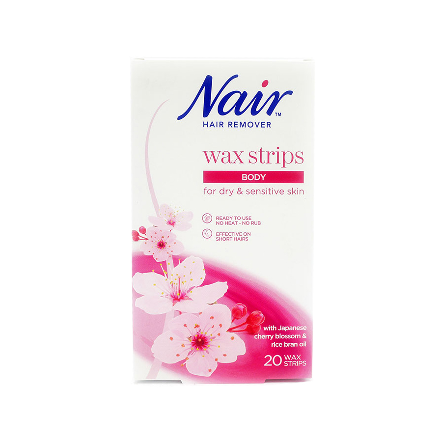 Nair Hair Remover Body Wax Strips With Japanese Cherry Blossom & Rice 