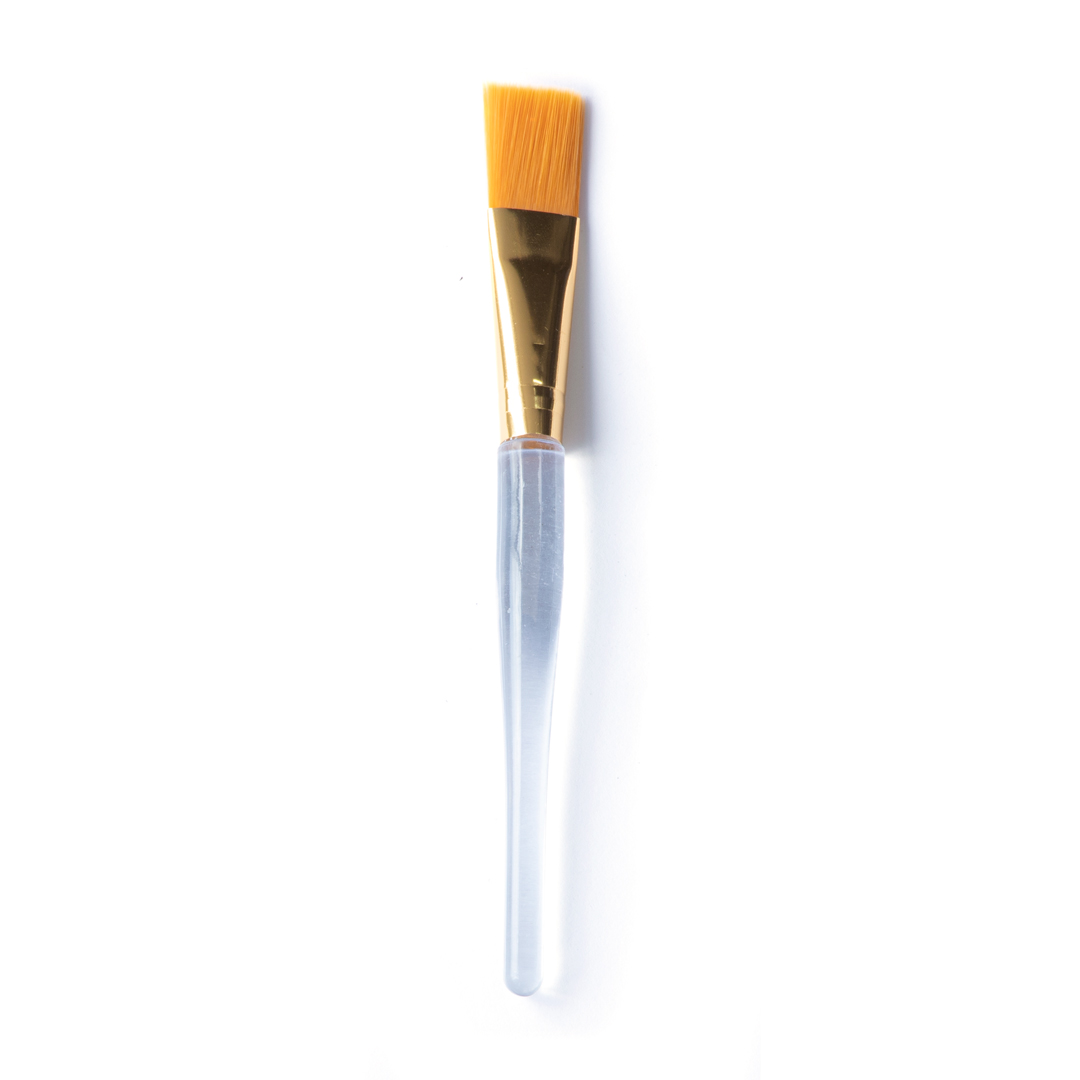 Lady Butterfly Face Mask Applying Transparent Brush - Gold Bristle