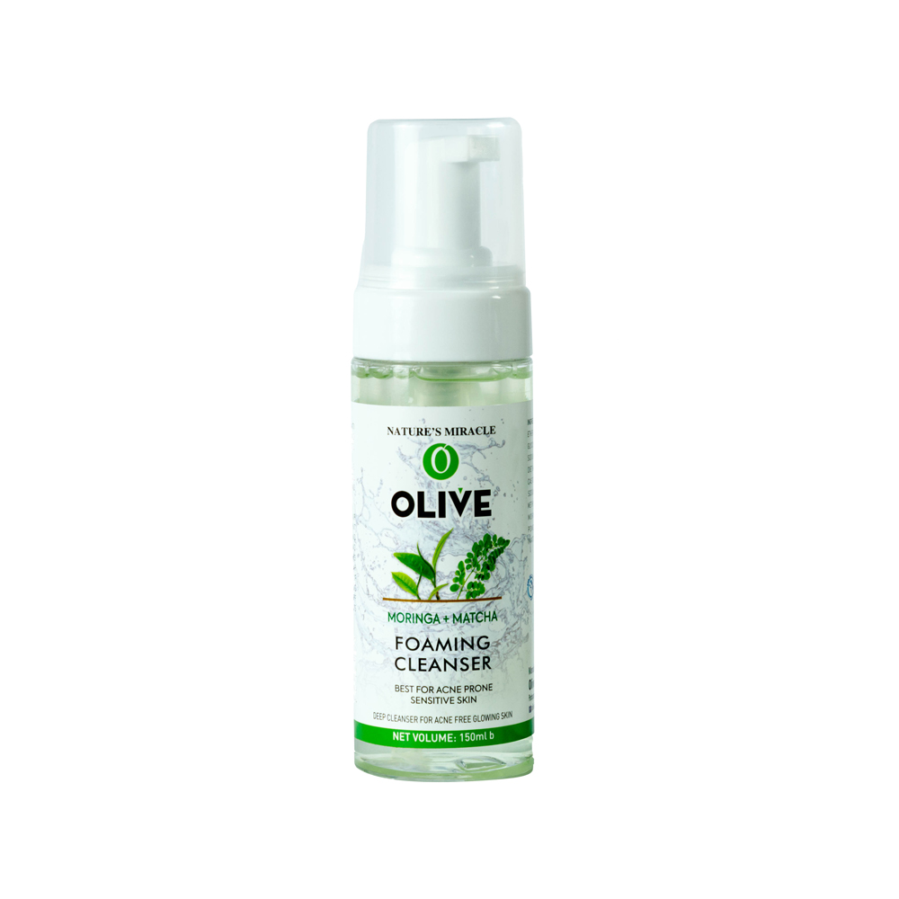OLIVE Moringa + Matcha Foaming Cleanser
