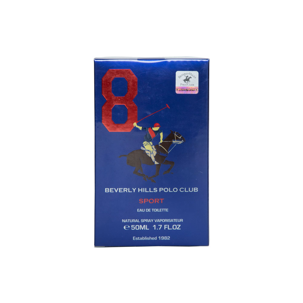 Beverly Hills Polo Club Sport No. 8 Eau De Toilette for Men