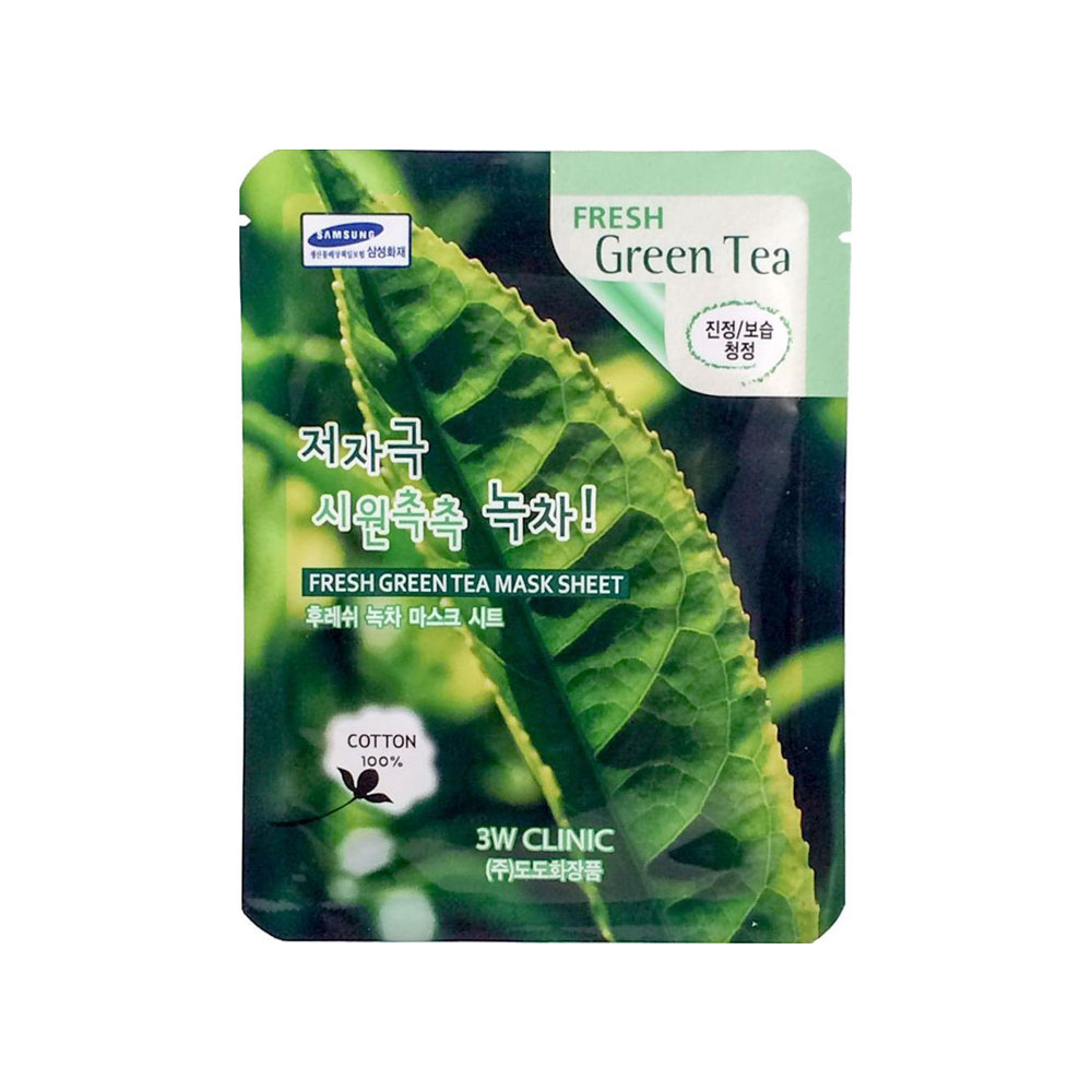 3W Clinic Fresh Green Tea Sheet Mask