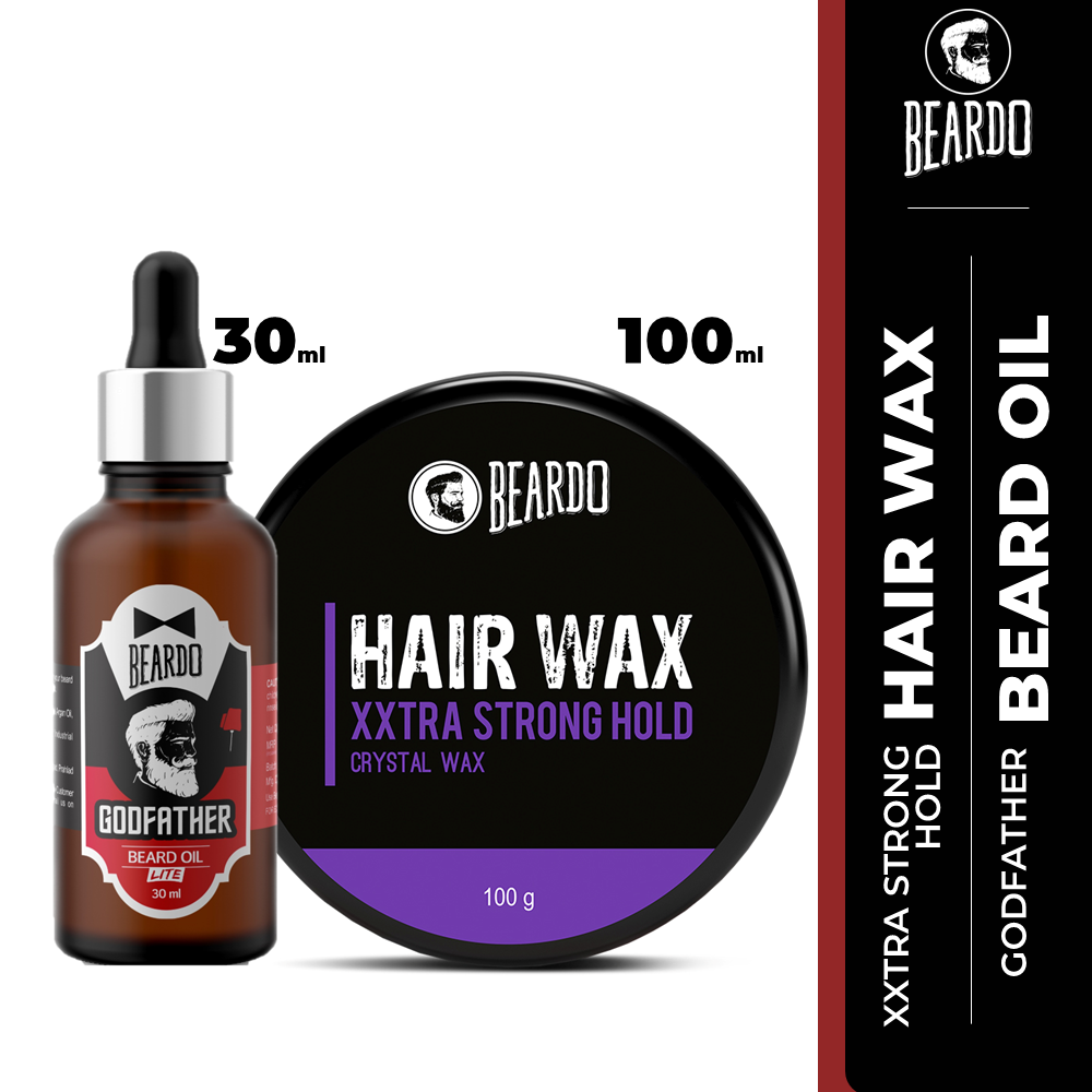 Beardo Combo Xxtra Strong Hold Hair Wax 100g And Godfather Beard Oil 30ml