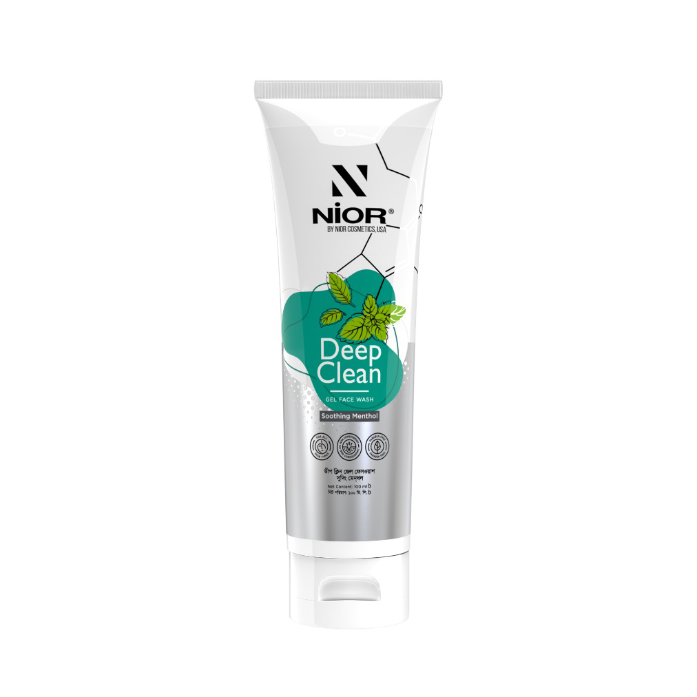NIOR Deep Clean Gel Face Wash Soothing Menthol