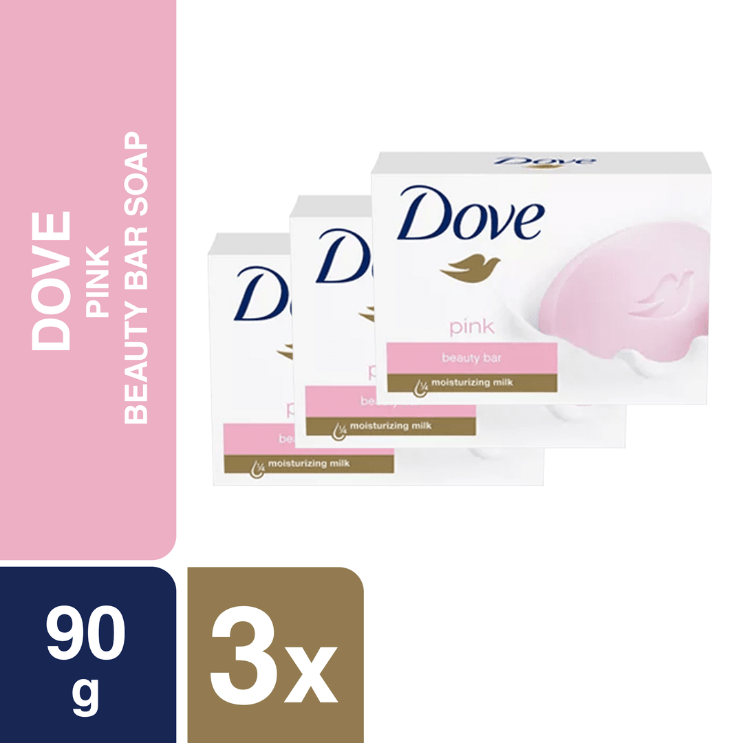 Dove Beauty Bar Soap Pink 90g Bundle Of 3