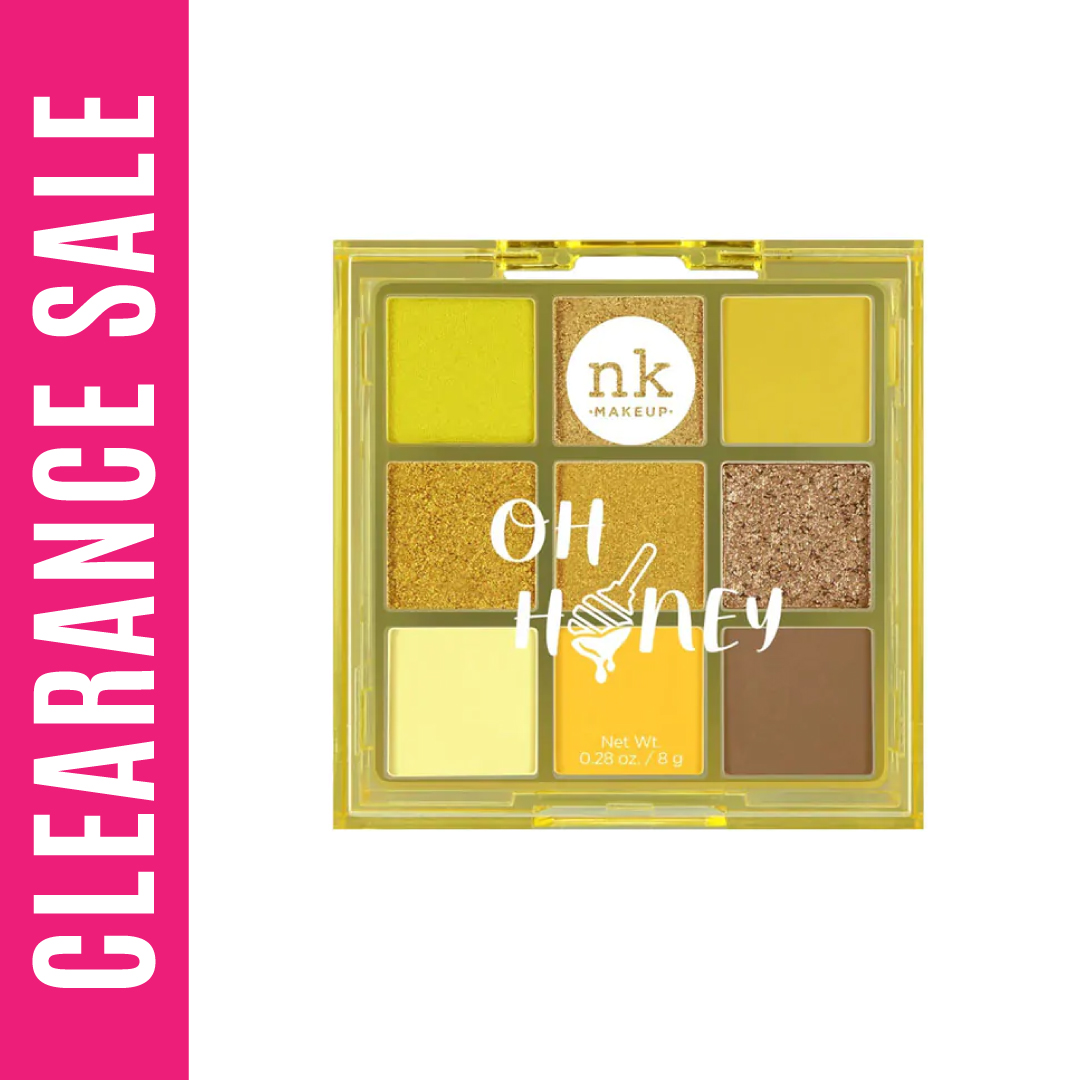 NICKA K Pop Neon Nine Color Eyeshadow Palette Oh Honey ES0909 (Expiry