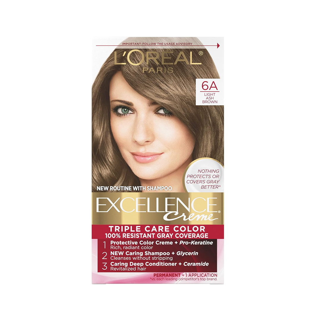 L'Oreal Paris Excellence Creme Permanent Hair Color 6A Light Ash Brown