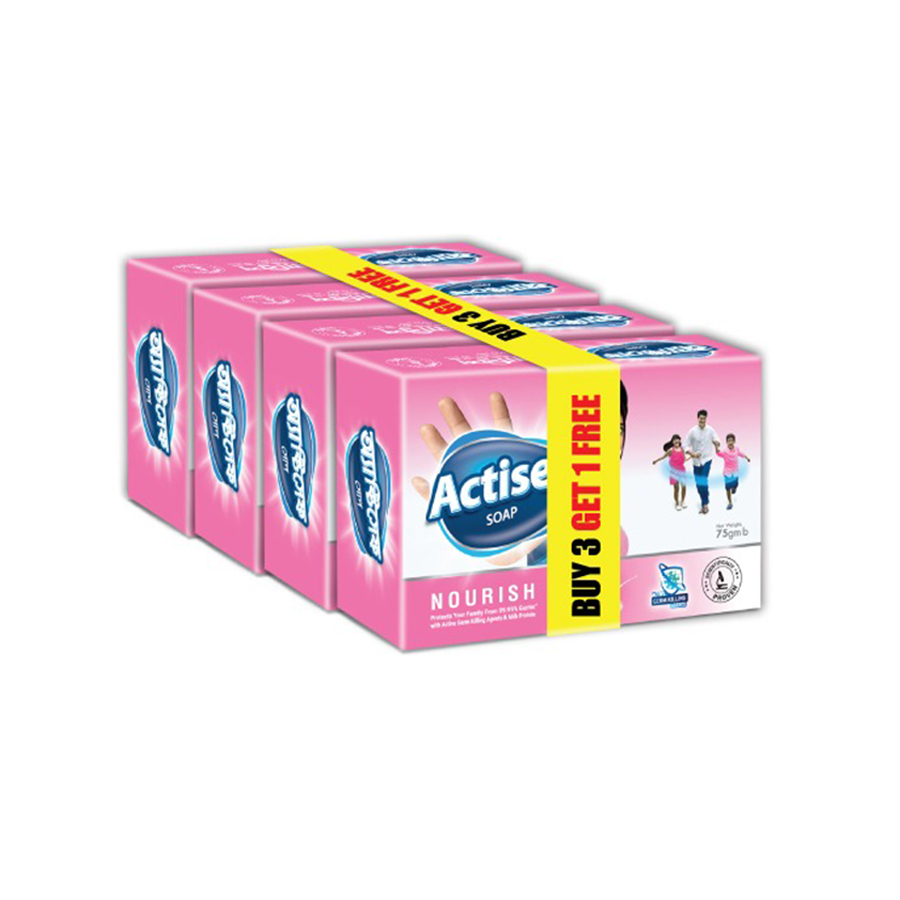 Actisef Nourish Soap 75g (Buy 3 Get 1)