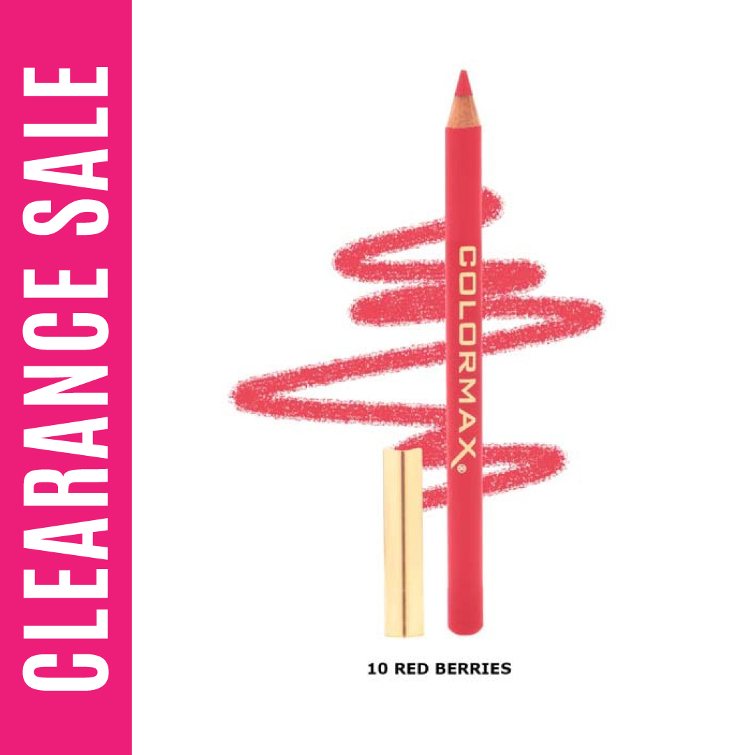 Colormax Satin Glide Lip Liner Pencil Red Berries 10 (Expiry Date 31