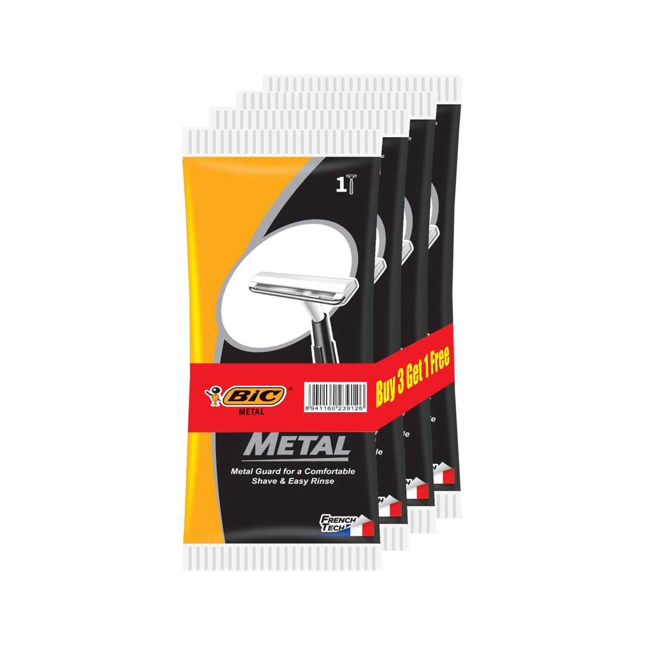 BIC Razor Metal Single Blade Buy 3 Get 1