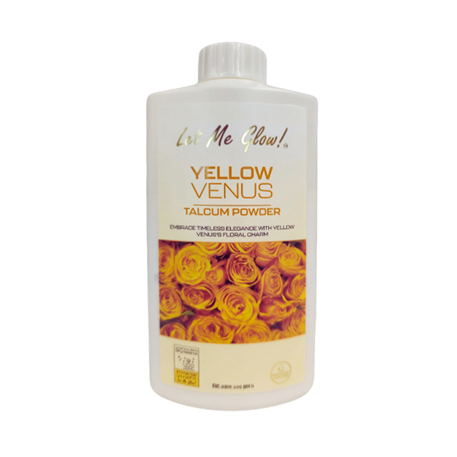 Let Me Glow Yellow Venus Talcum Powder-125 gm