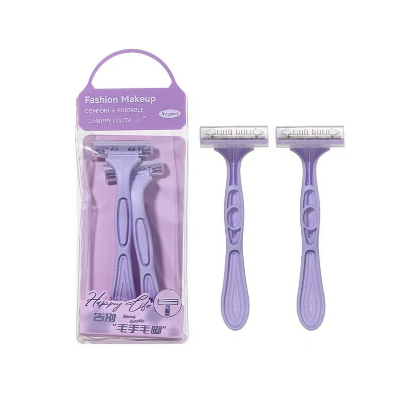 Purple Color Razor LMLTOP Fashion Makeup Comfort & Portable Razor 2pc - Purple