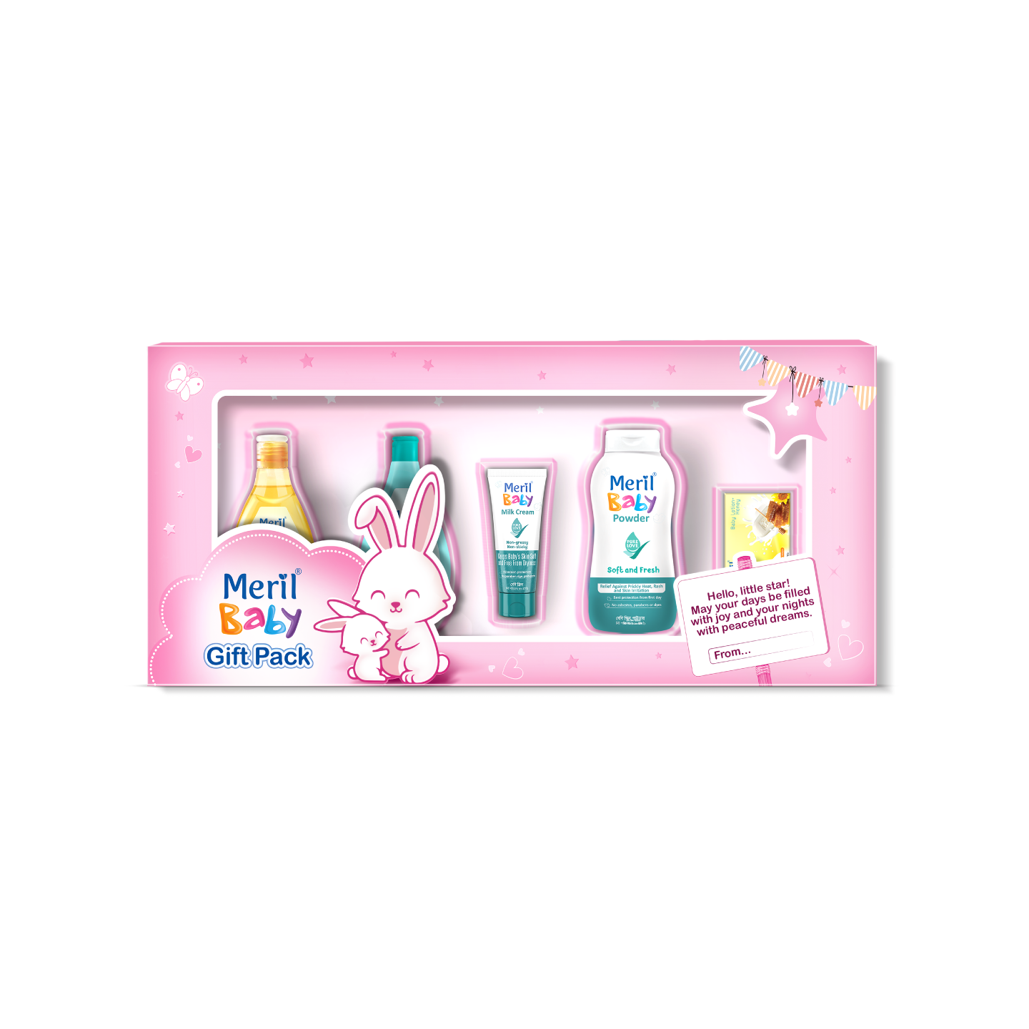 Meril Rabit Meril Baby Gift Pack - 5 in 1 (Assorted Color)