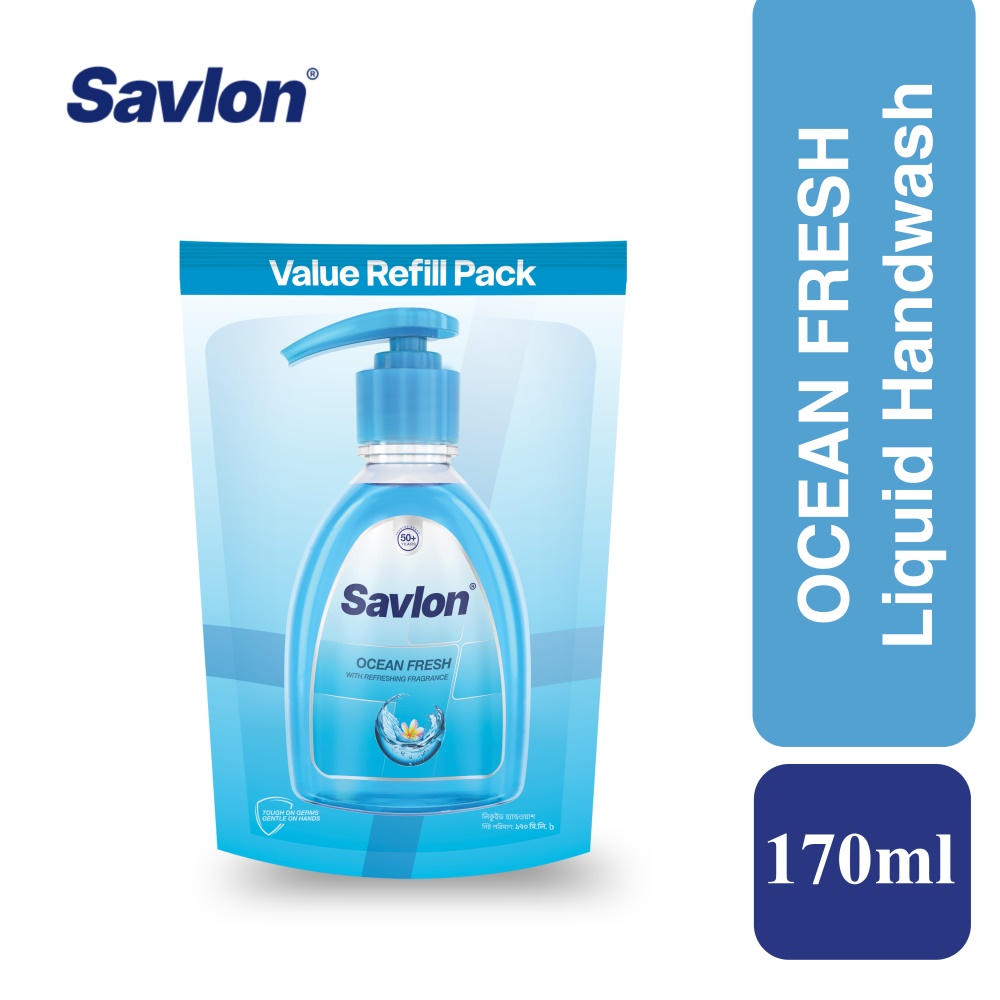 Savlon Ocean Fresh Liquid Hand Wash Refill Pouch 170ml