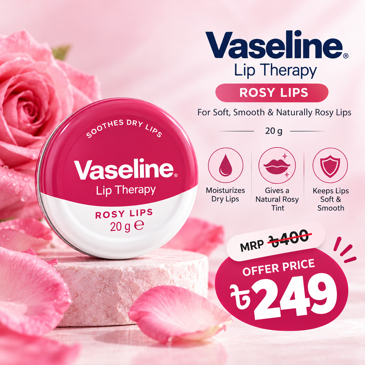 Vaseline Lip Therapy - Rosy Lips